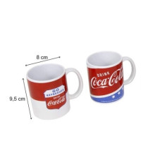 set of 2 Coca-Cola ceramic mugs Go Refreshed & USA colors